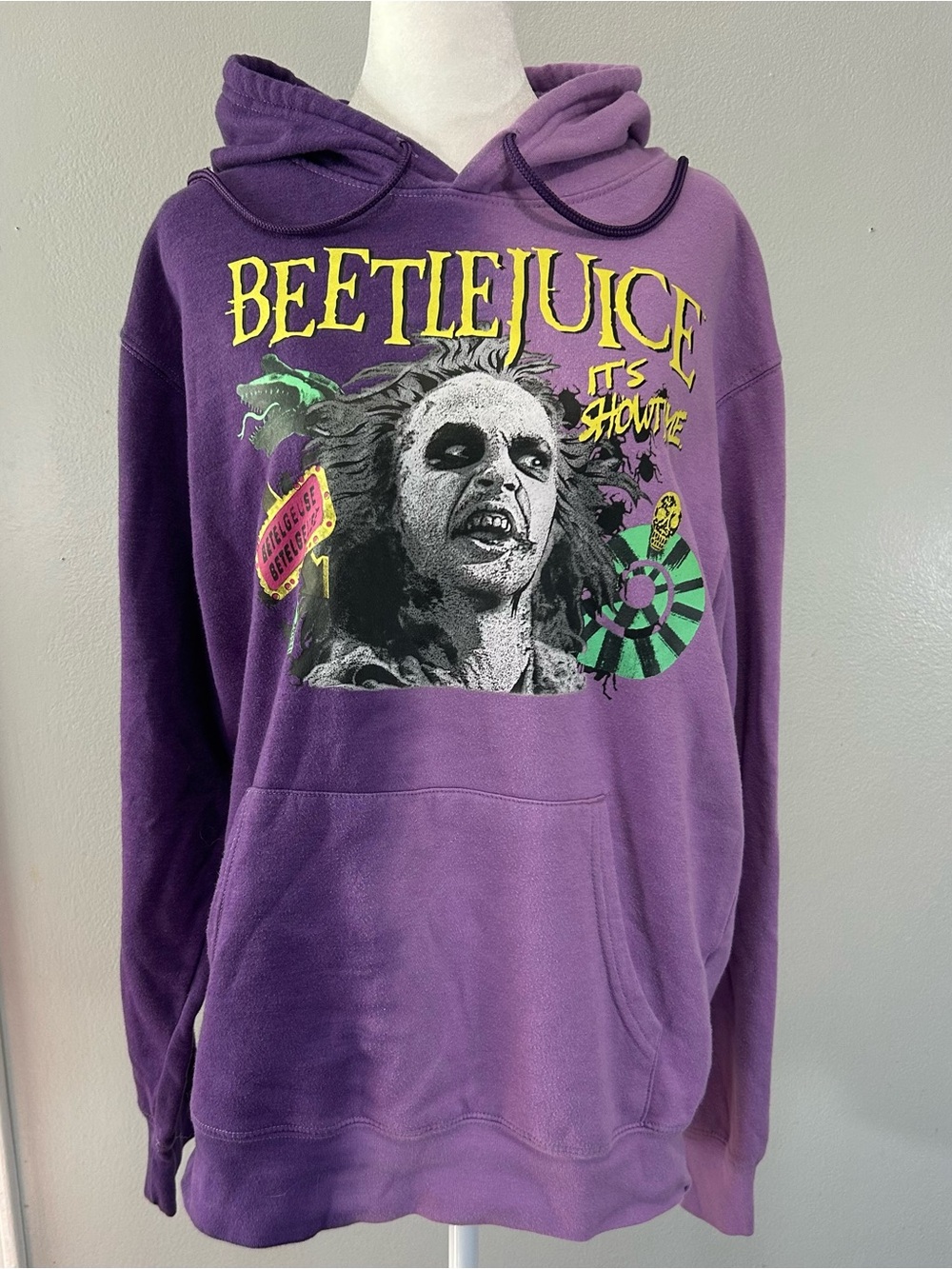 Beetlejuice Graphic Purple Hoodie - unisex Sweatshirt